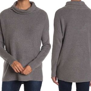 Devotion By Cyrus Cowlneck Ribbed Tunic Sweater